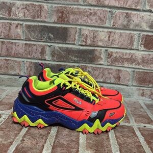 womens FILA oakmont trail neon multicolor size 10